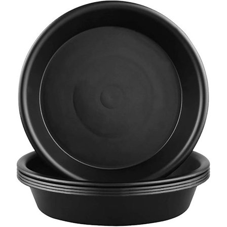 5 st Stora Plast växtkrukfat - Svart