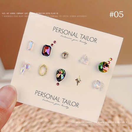 Edelstener Krystall Nail Accessories Rhinestones Negler Ornamenter BLÅ