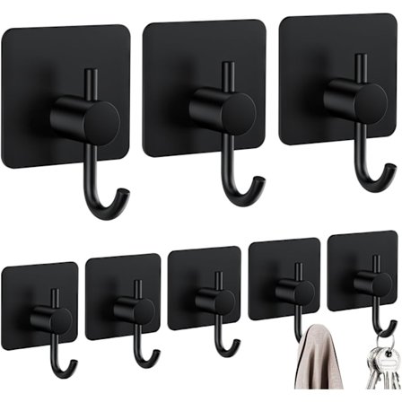 8 st Självhäftande Väggmonterad Badrumshanddukshängare, Rostfritt St, ZQKLA