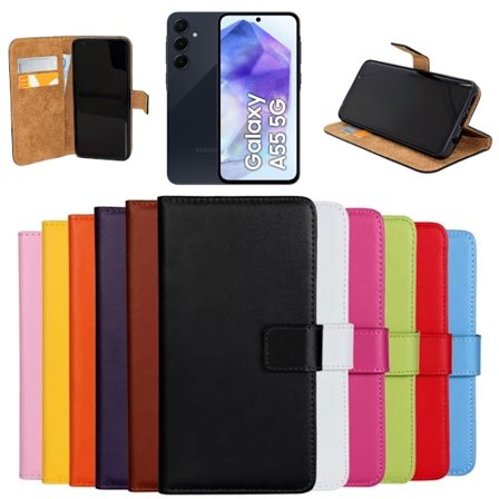 Samsung Galaxy A55 pungetui pung etui cover lilla -