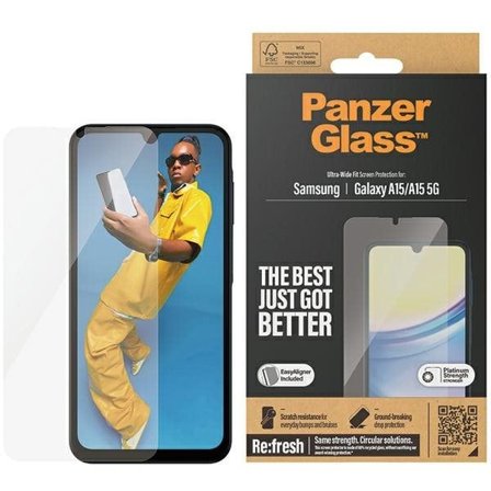 PanzerGlass Härdat glas med ultrabred passform för Samsung Galaxy A15 / A15 5G