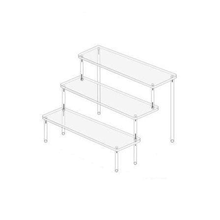Akryl Display Stativ Figur Hylla 20X8CMTHREE-LAYER