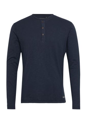 Vintage Od Slub L/S Grandad T-Langærmet Skjorte Navy Superdry