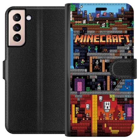 Kompatibelt Plånboksfodral till Samsung Samsung Galaxy S21 Minecraft