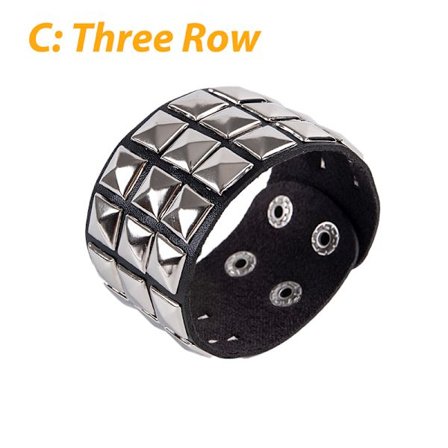 Unik nittestuds med bred manchet Punk Gothic Rock Unisex armring