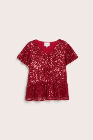 Kappahl | Paljettopp | Rød