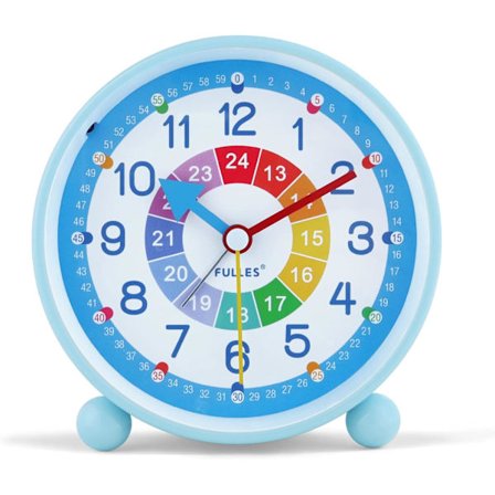 Stille Barnevekkerklokke, Blå Metallvekkerklokke Natt, ZQKLA