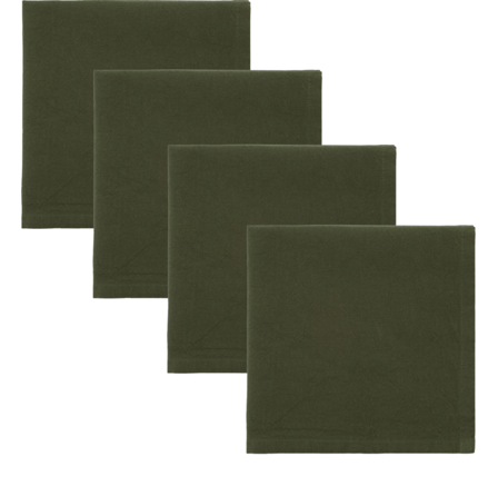 House Doctor Tøyservietter mørkegrønn 4pk 40x40cm bomull