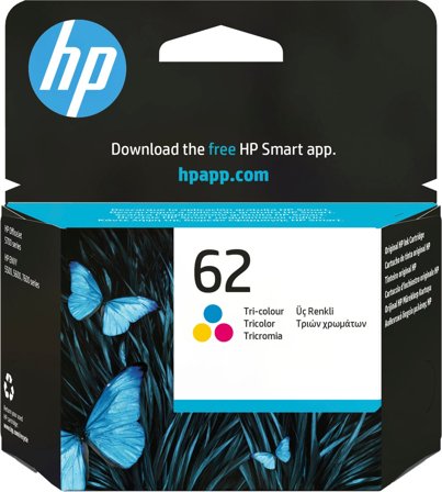 HP 62 trefärgs original bläckpatron, 888793376775