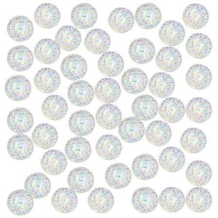 50 stk Resin Runde Cabochon Rhinestones Runde Krystalsten