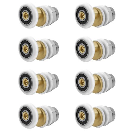 Duschdörrhjul, skjutdörrhjul för duschkabin, reservhjul för rullar med 27 mm hjuldiameter, 8 stycken -ZHENV