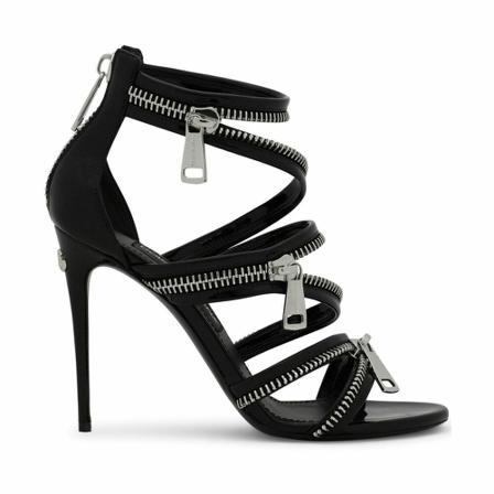 Dolce & Gabbana, High Heel Sandals Zwart, Dames, Maat:38 EU