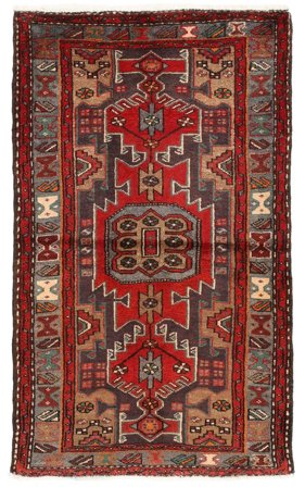 Medallion Small Hamadan Rug 84X140 Wool