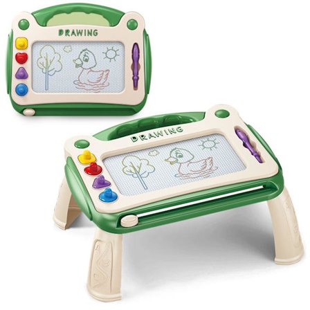 Magnetisk Tavle til Børn med Bord, 4 Stempler - Pædagogisk Leg & Intelligensudvikling