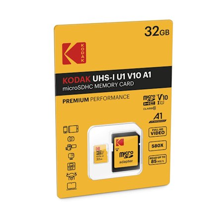 Kodak MicroSDHC 32 GB UHS-I U1 Class 10 - SD-sovittimella varus