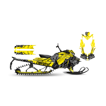 Tarrasarja SweTown Octo-Keltainen - Ski-Doo Summit X 850 E-Tec 175 2018-2022