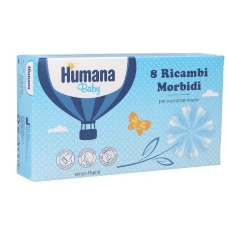 Humana Baby Set Ricambi Morbidi Aspiratore Nasale 8 Pezzi