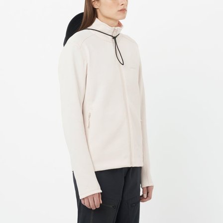 Salomon - Midlayer-Jacke mit durchgehendem Reißverschluss Damen Outline Warm - Whisper White