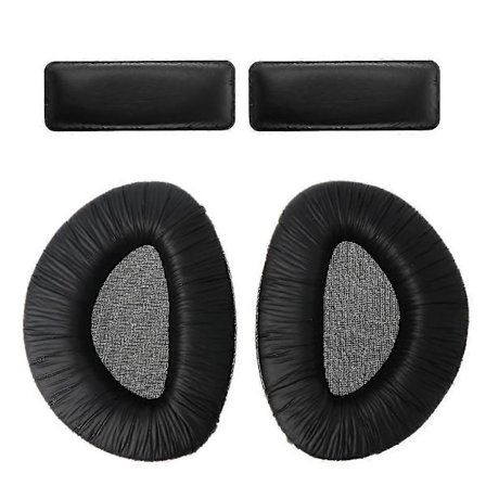 1 set Svarta Mjuka Skum Öronkuddar Öronkuddar Koppar Kudde Med Huvudband Set Ersättning För Sennheiser Rs160 Rs170 Rs180 Hörlurar