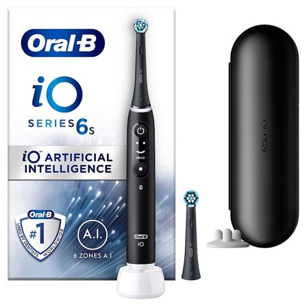 Oral-B iO 6s Eltandbørste Sort, Medicin & Pleje, Tandbørster, El-tandbørster