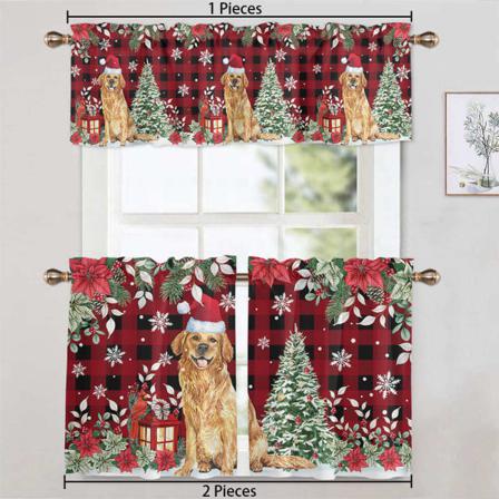 1/2 St Snowman Print Blackout Elk Printed Christmas Short Panel
