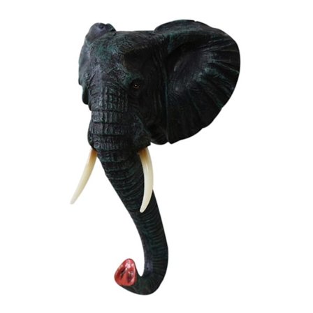 Djur Väggkrokar Klädhängare Dekoration Harts Hantverk Simulering Skog Djur Krok Elefant