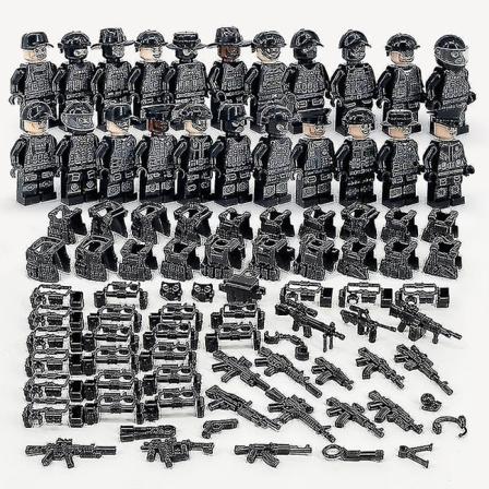 Set med 22 minifigurer Military Series Villain Minifigurer byggklossleksaker