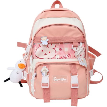 Ifeng Kawaii Rygsæk Med Pins Kawaii Skolerygsæk Sød Æstetisk Rygsæk Kawaii Sød Japansk Laptop Rygsæk Arbejdstaske One Size
