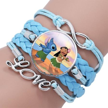 Anime figurleksak Lilo & Stitch Armband Kawaii print Söt Handled Barn Julfest Present One Piece 20001913-25mm