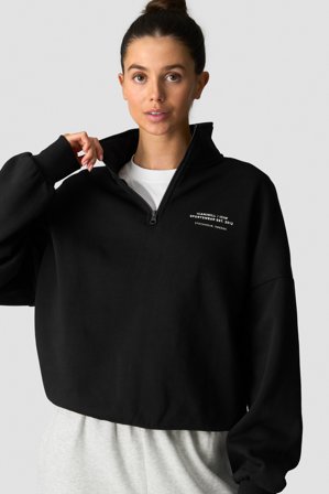 ICANIWILL - Everyday 1/4 Zip Crewneck Wmn Black - Dames - sportkleding van ICIW