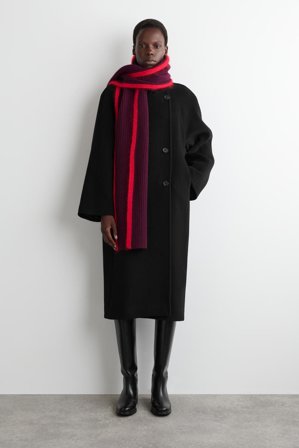 COS Women's Bufanda De Lana Y Mohair in Rojo