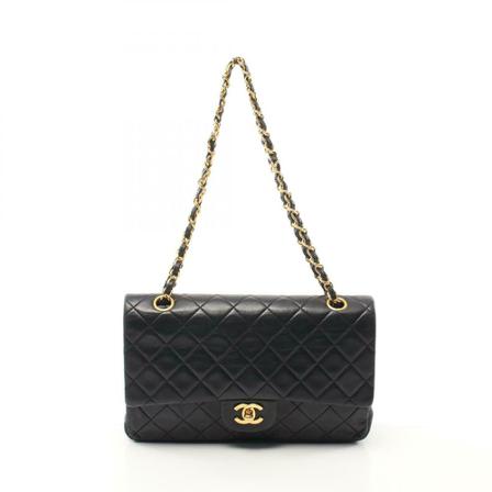 Chanel Vintage Pre-owned Medium Double Flap Väska svart, Dam Vintage Väskor, Dam, Storlek: ONE SIZE