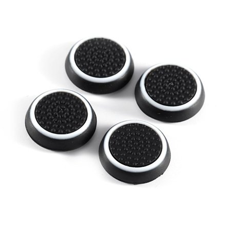 4 kpl Silikoni Peliohjain Joystick-peukalotupin Suoja PS3 PS4 XBOX Valkoinen