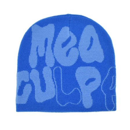 2023 Ny Strikkede Beanies Hat Mænd Kvinder Paragraf Kvalitet Cap Mea Culpa Y2k Varmt Mode Hundrede Tag Kold Hat Til Kvinder Hatte