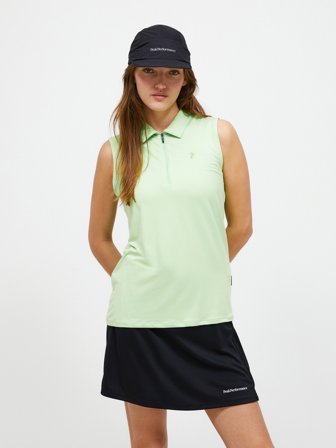 Comfort Zip Sleeveless Polo Women