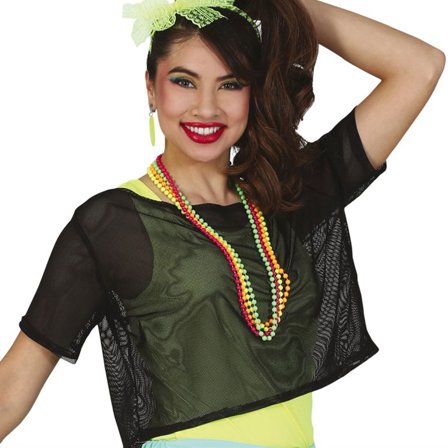 80-luvun Verkkopaita Musta