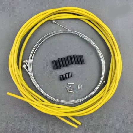 Maastopyörän jarruvaijerin ja vaihteiden vaijerin putkisetti taitettavalle pyörälle (Keltainen (Yksi setti))