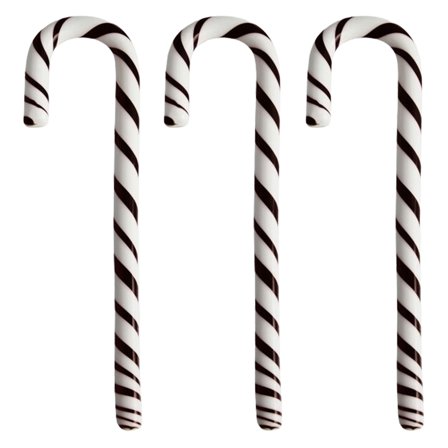 Kosta Boda Polka glasdekoration 170 cm 3-pak, hvid/sort - Hvid og sort | KitchenOne