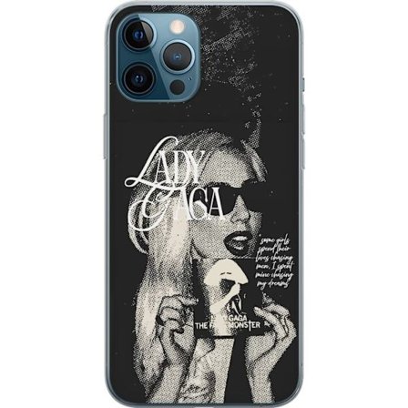 Kompatibel Mobilcover til Apple iPhone 12 Pro Max Lady Gaga sort-hvid retroplakat med solbriller og popkunst-æstetik