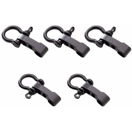 Justerbar spenne i legeringssjakkel Justerbar D-ring sjakkel Legeringssjakler, D-ring glidende spenne, 5 stk. sjakkelspenne, for klatreutstyr, Ou