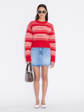 Holzweiler - Hot Cropped Sweater - Red - Womens - Small