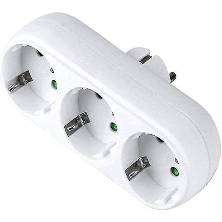 3-veis stikkontakt-adapter, 3-veis multiplugg vegg- eller bordkontakt 16a/250v