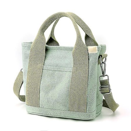 Canvas Väska Lunch Väska Handväska Grön