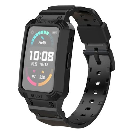 Huawei Watch Fit / Honor Watch ES skyddsfodral med klockarmband - Svart