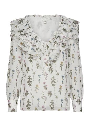 Avarose Bluse Langermet Hvit Ted Baker London*Betinget Tilbud