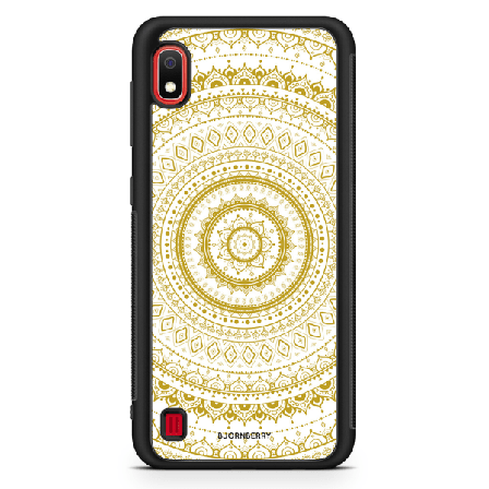 Bjornberry Skal Samsung Galaxy A10 - Vit Guld Mandala