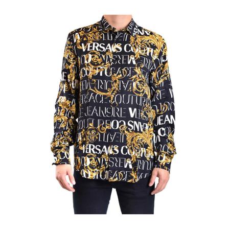 Versace Jeans Couture, Shirts Zwart, Heren, Maat:L
