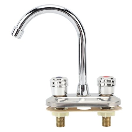 Vandbesparende Centerset Badeværelsesarmatur med 2 Håndtag til Køkken og Bad Vask