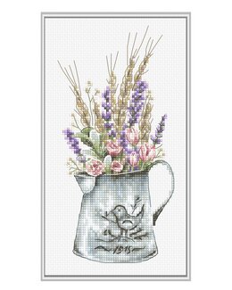 Broderipakke Bilde Bukett med lavendel - Luca-S