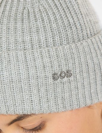 SOS Girdwood Wool Beanie - Grey - ONE SIZE